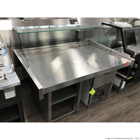 Ex-Showroom: Multiplexable Serve-over Refrigerated Fish Open Display 1540mm - FSG1500-VIC636